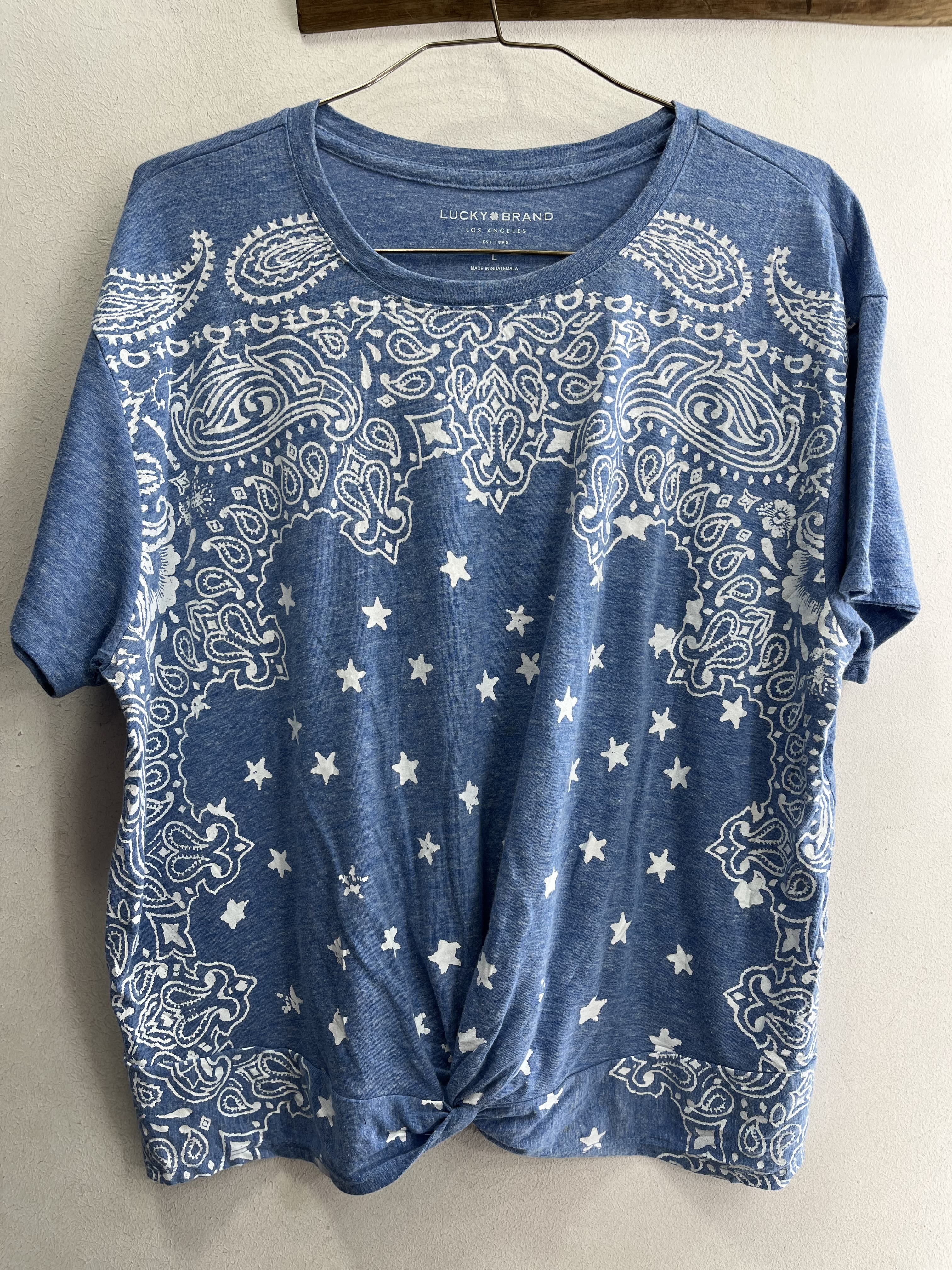 تیشرت زنانه برند lucky brand جنس نخ پنبه