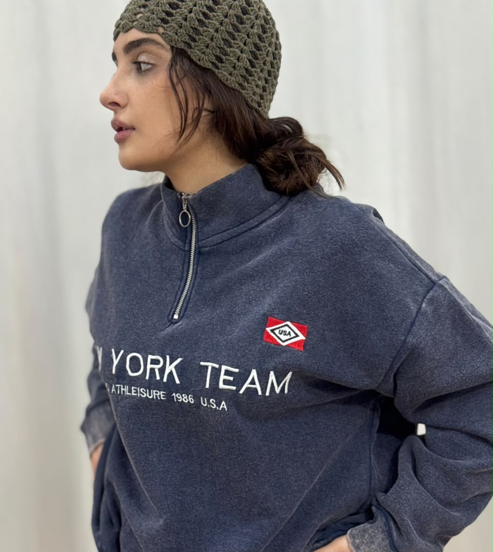 دورس نیم زیپ وارداتی برند زارا طرح new york